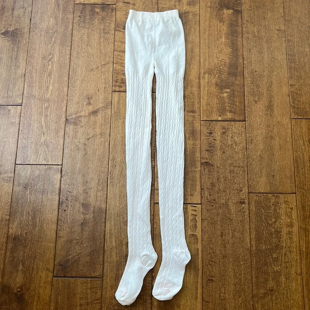 NWOT Janie and Jack Girl Petal Pink Cable Knit Tight